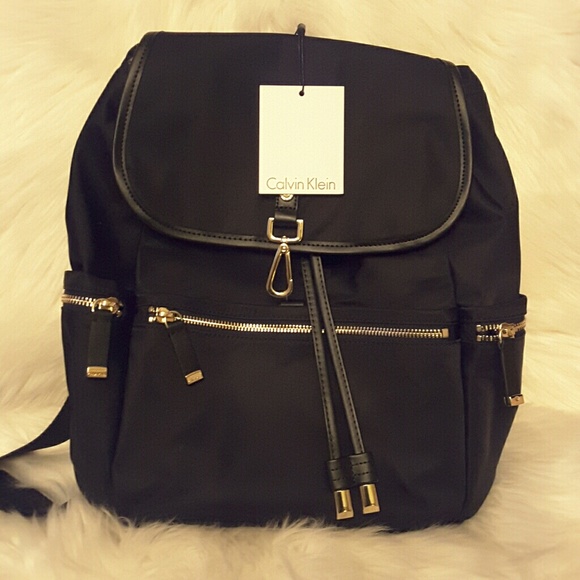 calvin klein nylon backpack black